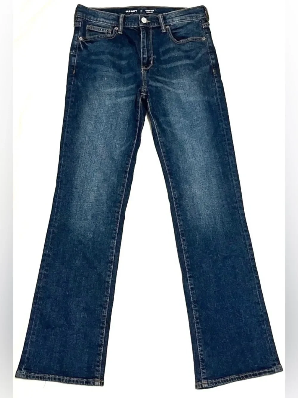Old Navy Kids Dark Blue Bootcut Built-In Flex Adjustable Waist Blue Jeans Sz 16